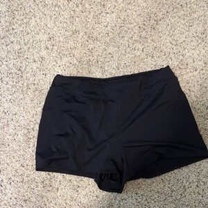 Lands' End Women's Black Nylon Swim  Shorts